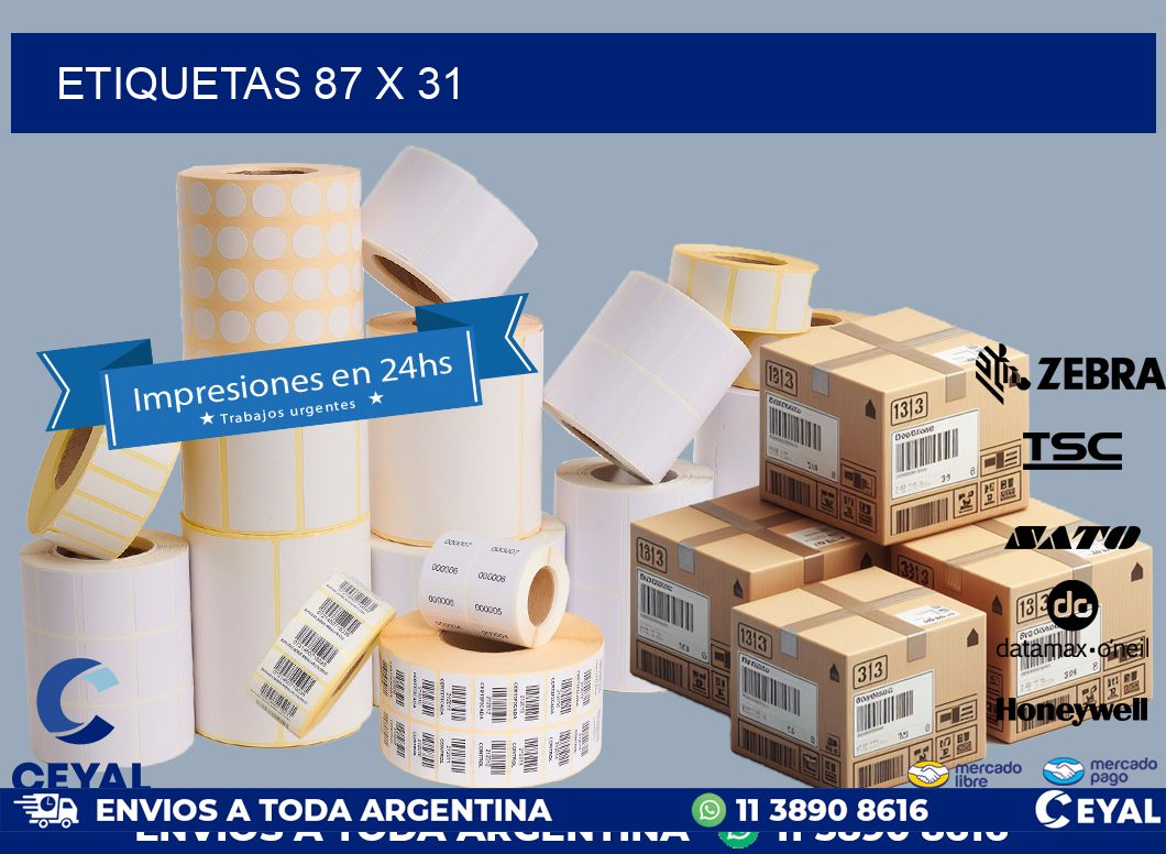 ETIQUETAS 87 x 31