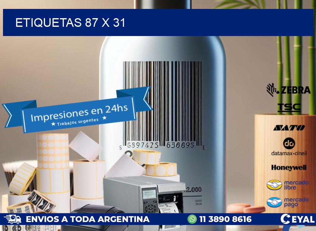 ETIQUETAS 87 x 31