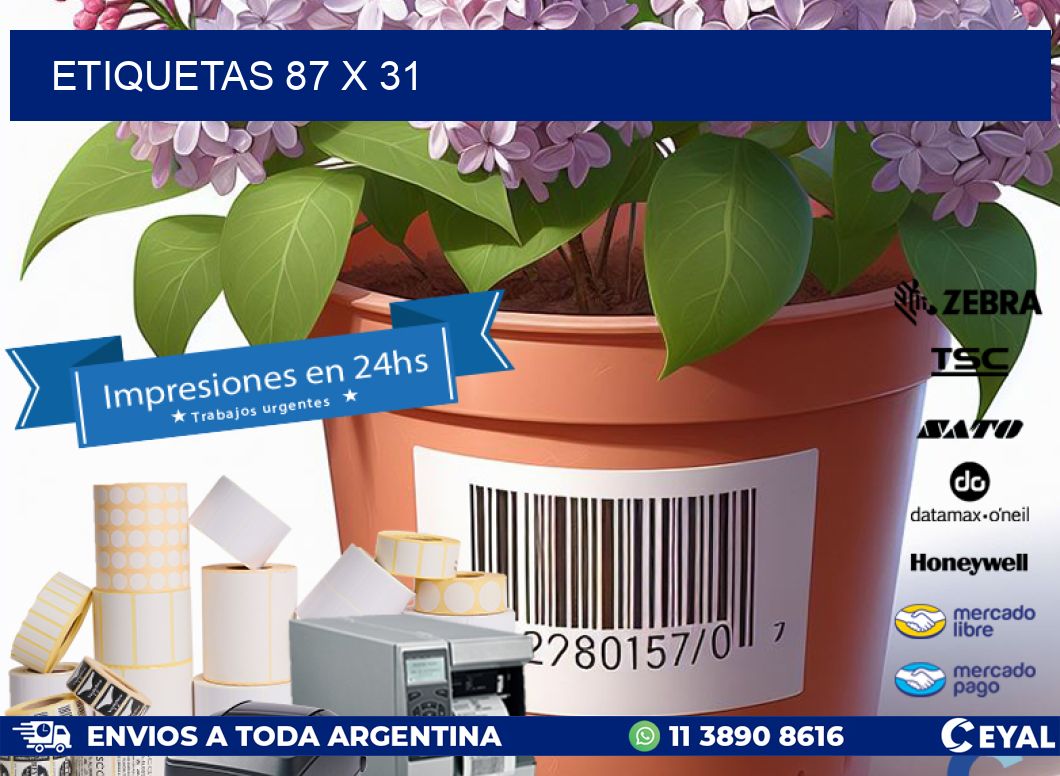 ETIQUETAS 87 x 31