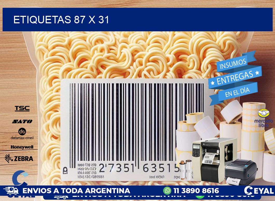 ETIQUETAS 87 x 31