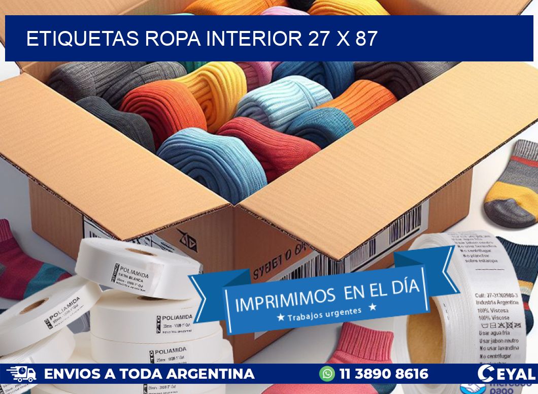 ETIQUETAS ROPA INTERIOR 27 x 87