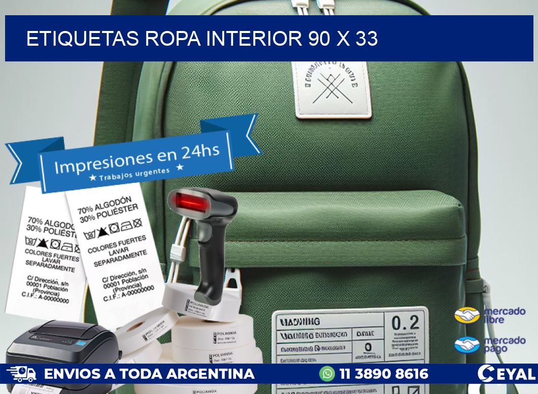 ETIQUETAS ROPA INTERIOR 90 x 33