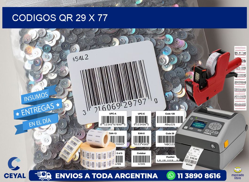 CODIGOS QR 29 x 77