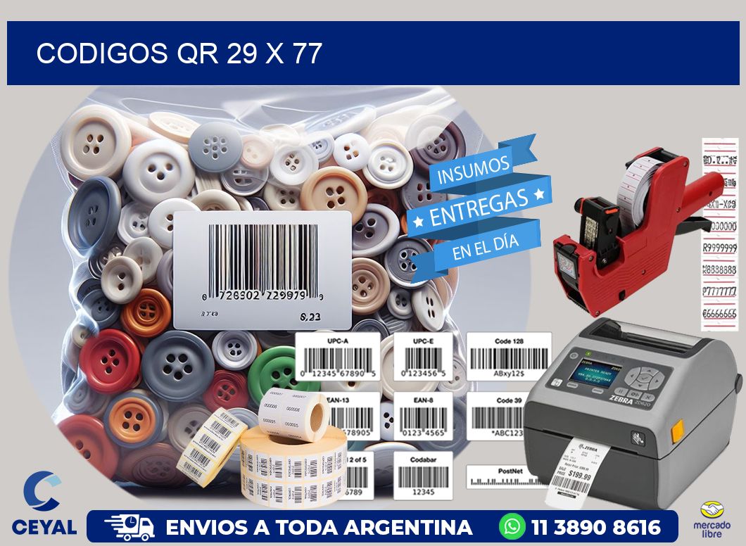 CODIGOS QR 29 x 77