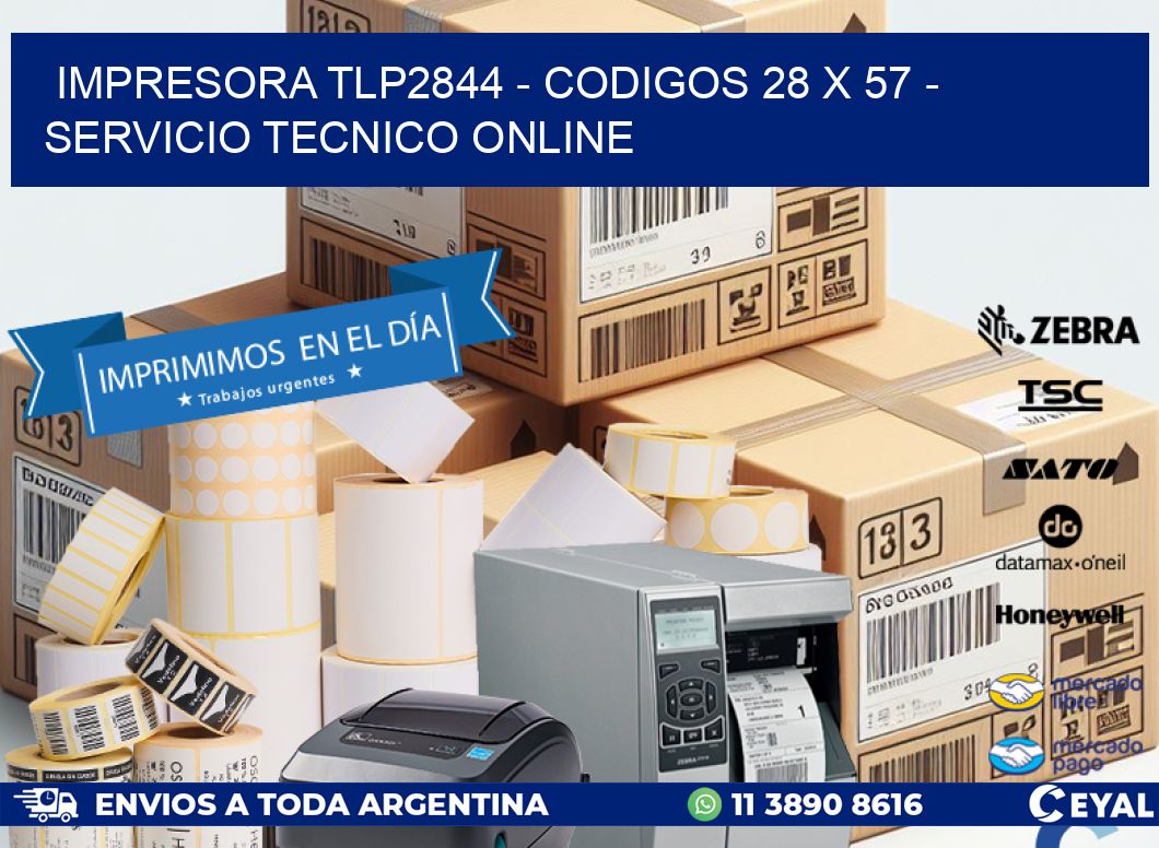 IMPRESORA TLP2844 - CODIGOS 28 x 57 - SERVICIO TECNICO ONLINE