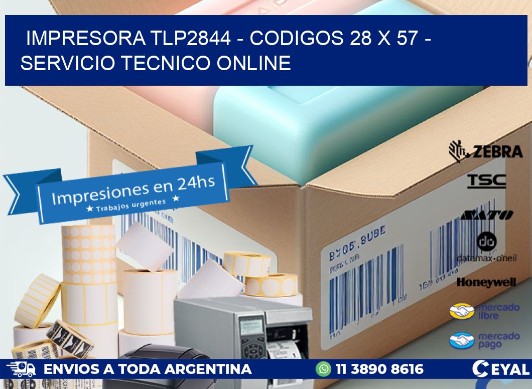 IMPRESORA TLP2844 – CODIGOS 28 x 57 – SERVICIO TECNICO ONLINE