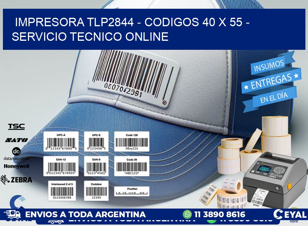 IMPRESORA TLP2844 - CODIGOS 40 x 55 - SERVICIO TECNICO ONLINE