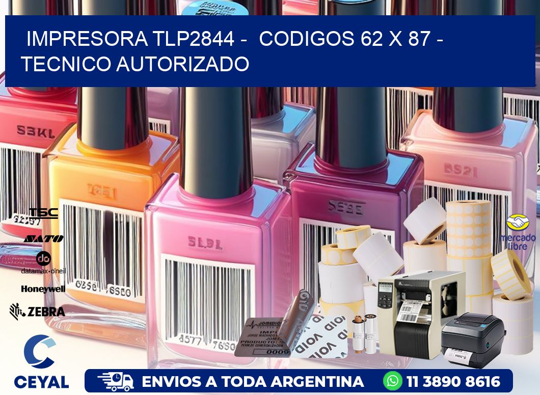 IMPRESORA TLP2844 -  CODIGOS 62 x 87 - TECNICO AUTORIZADO