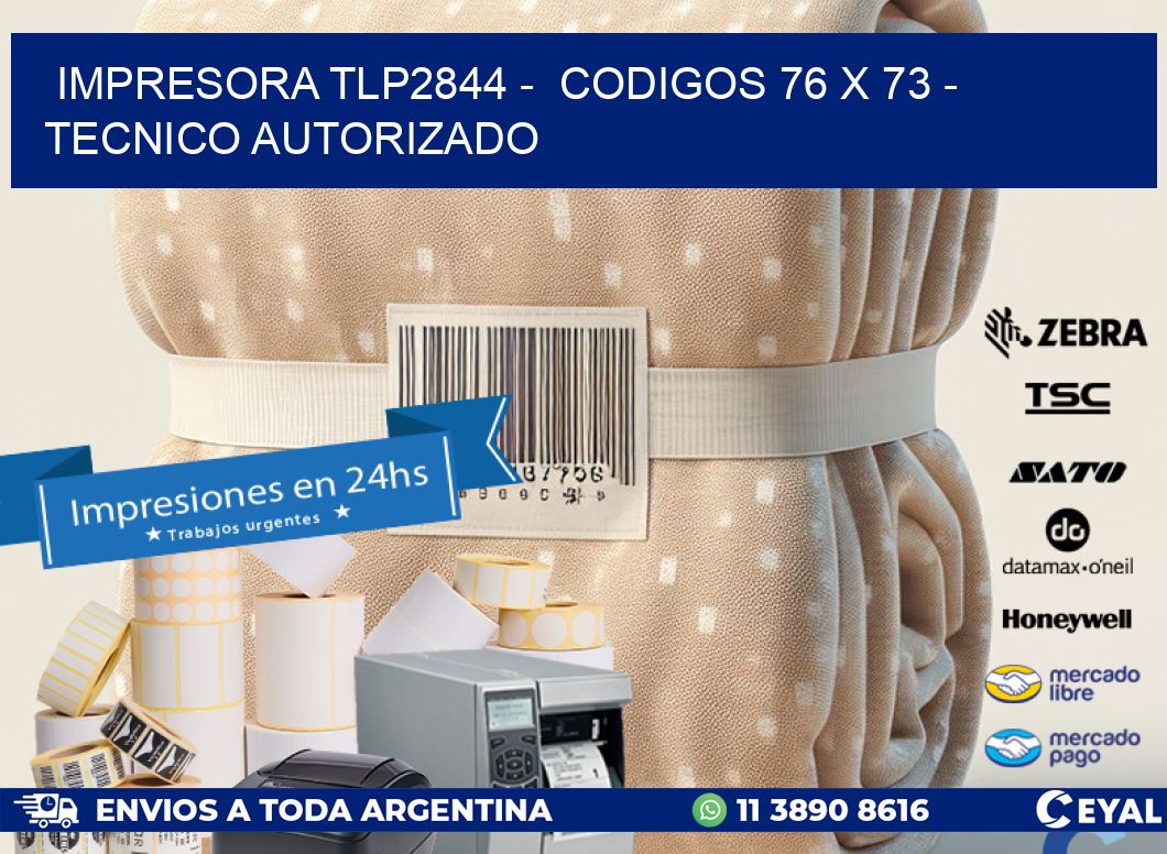 IMPRESORA TLP2844 -  CODIGOS 76 x 73 - TECNICO AUTORIZADO