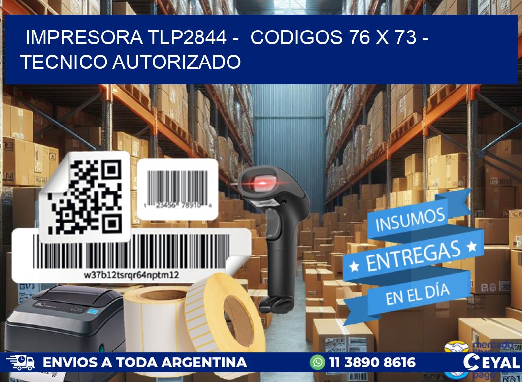 IMPRESORA TLP2844 -  CODIGOS 76 x 73 - TECNICO AUTORIZADO