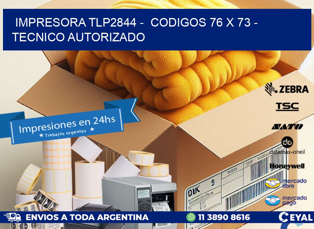 IMPRESORA TLP2844 -  CODIGOS 76 x 73 - TECNICO AUTORIZADO
