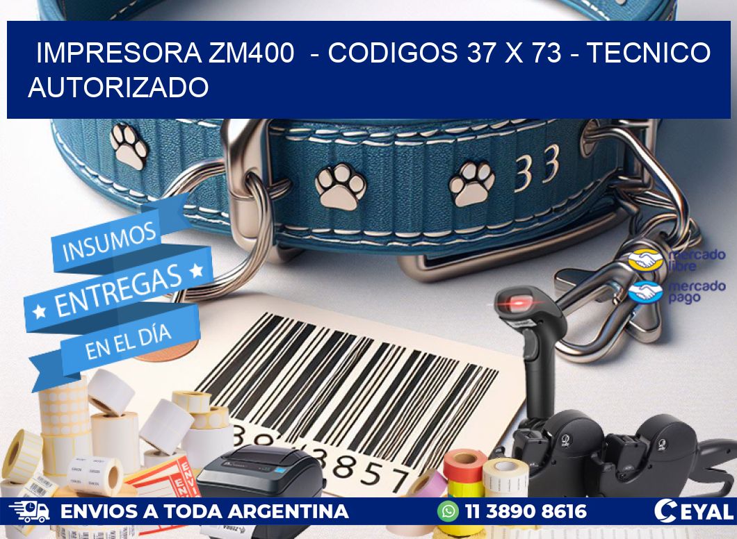 IMPRESORA ZM400  - CODIGOS 37 x 73 - TECNICO AUTORIZADO