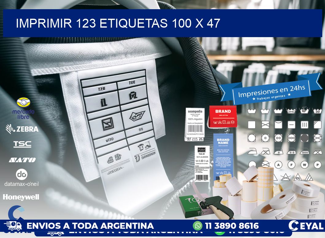 IMPRIMIR 123 ETIQUETAS 100 x 47
