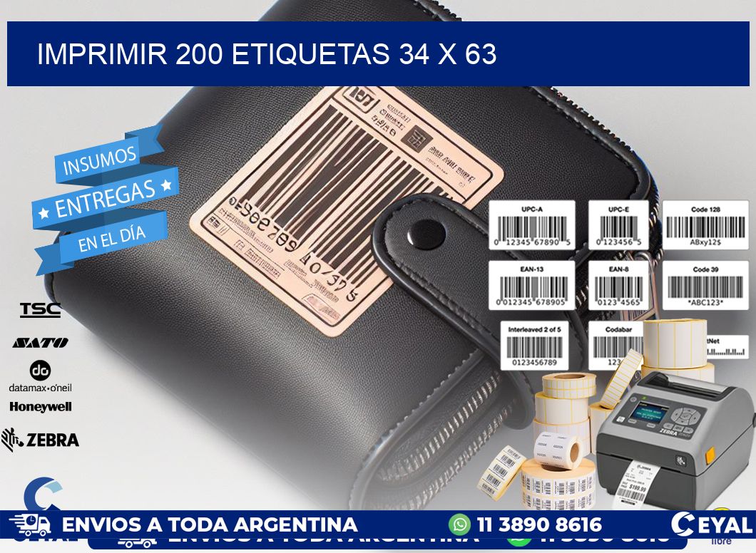 IMPRIMIR 200 ETIQUETAS 34 x 63