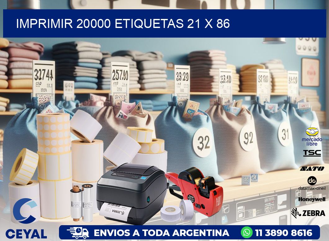 IMPRIMIR 20000 ETIQUETAS 21 x 86