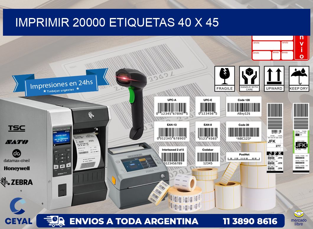 IMPRIMIR 20000 ETIQUETAS 40 x 45