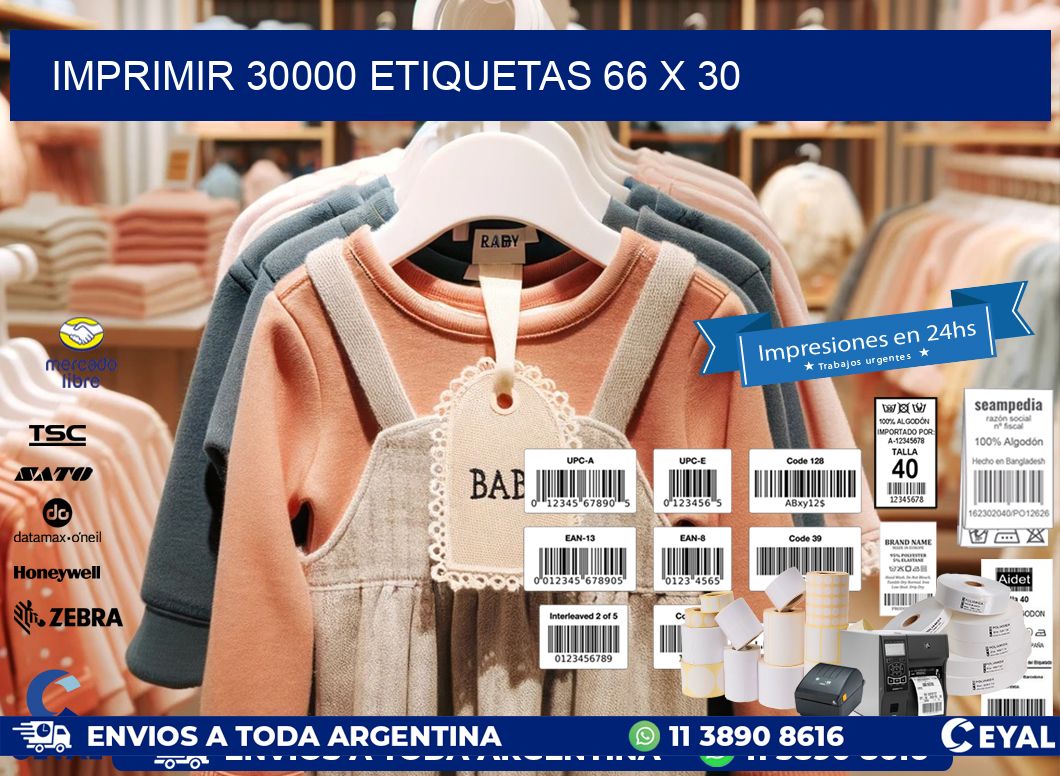 IMPRIMIR 30000 ETIQUETAS 66 x 30