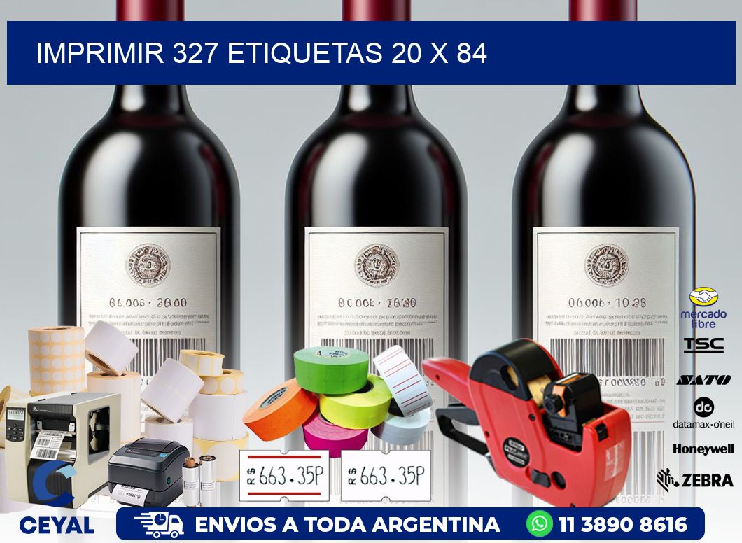 IMPRIMIR 327 ETIQUETAS 20 x 84