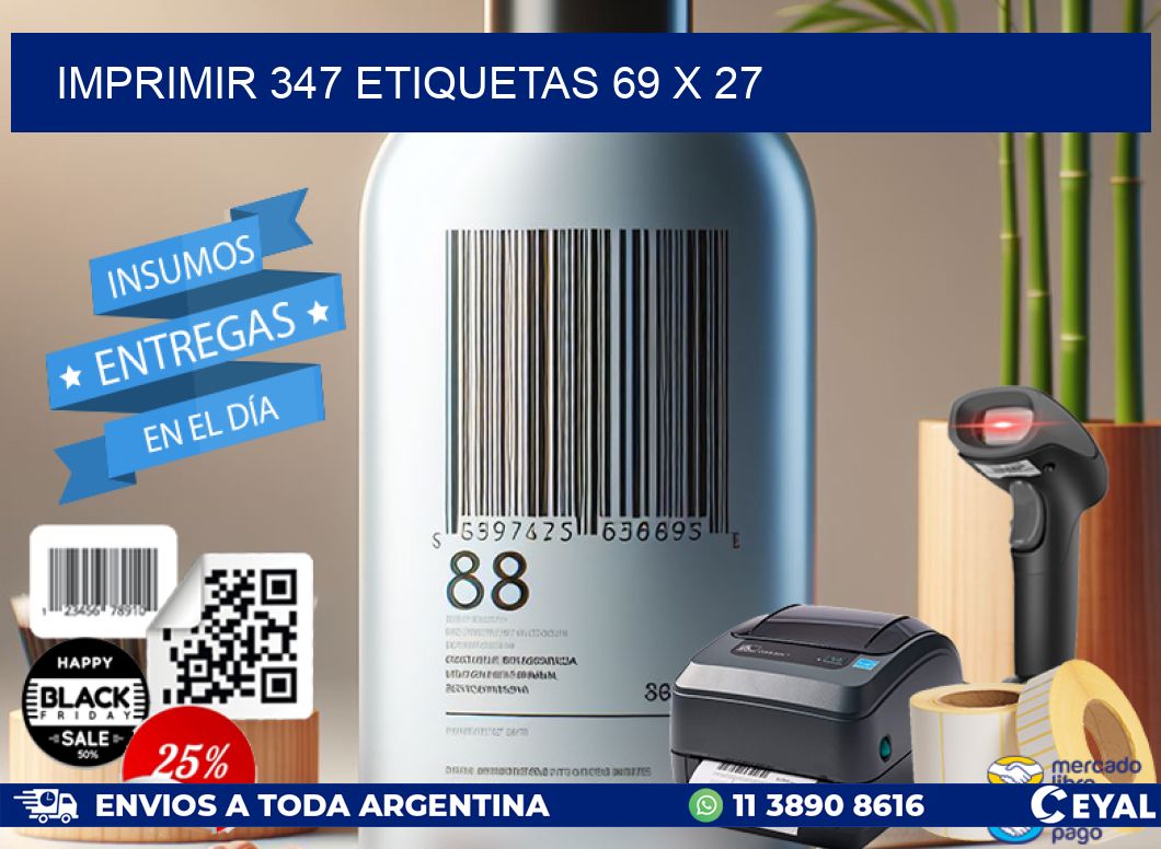 IMPRIMIR 347 ETIQUETAS 69 x 27