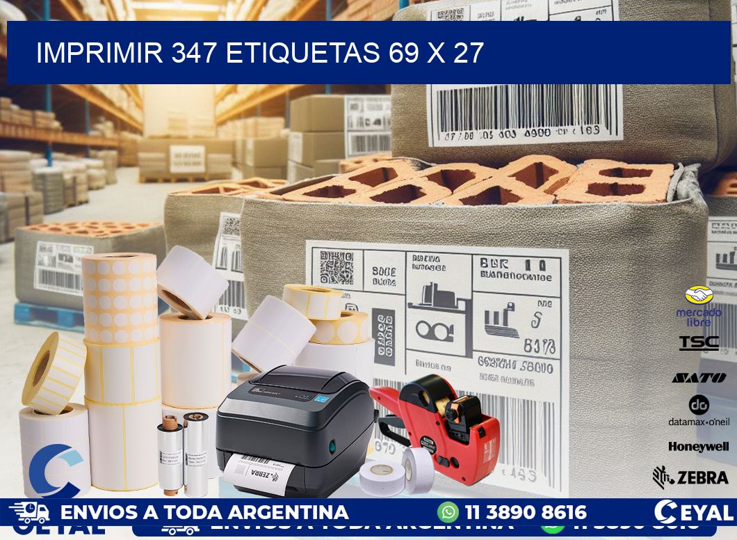 IMPRIMIR 347 ETIQUETAS 69 x 27