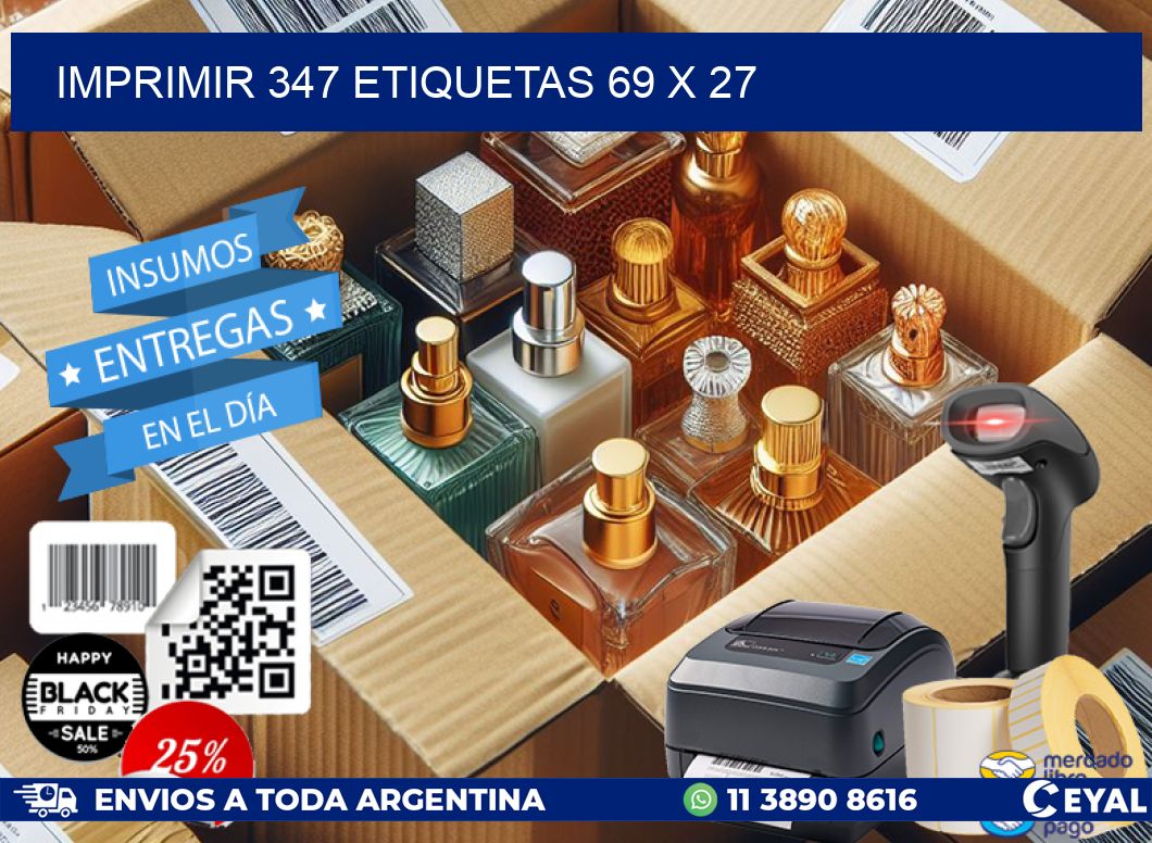 IMPRIMIR 347 ETIQUETAS 69 x 27