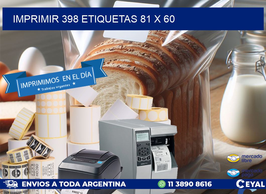 IMPRIMIR 398 ETIQUETAS 81 x 60