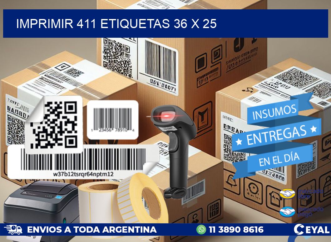 IMPRIMIR 411 ETIQUETAS 36 x 25