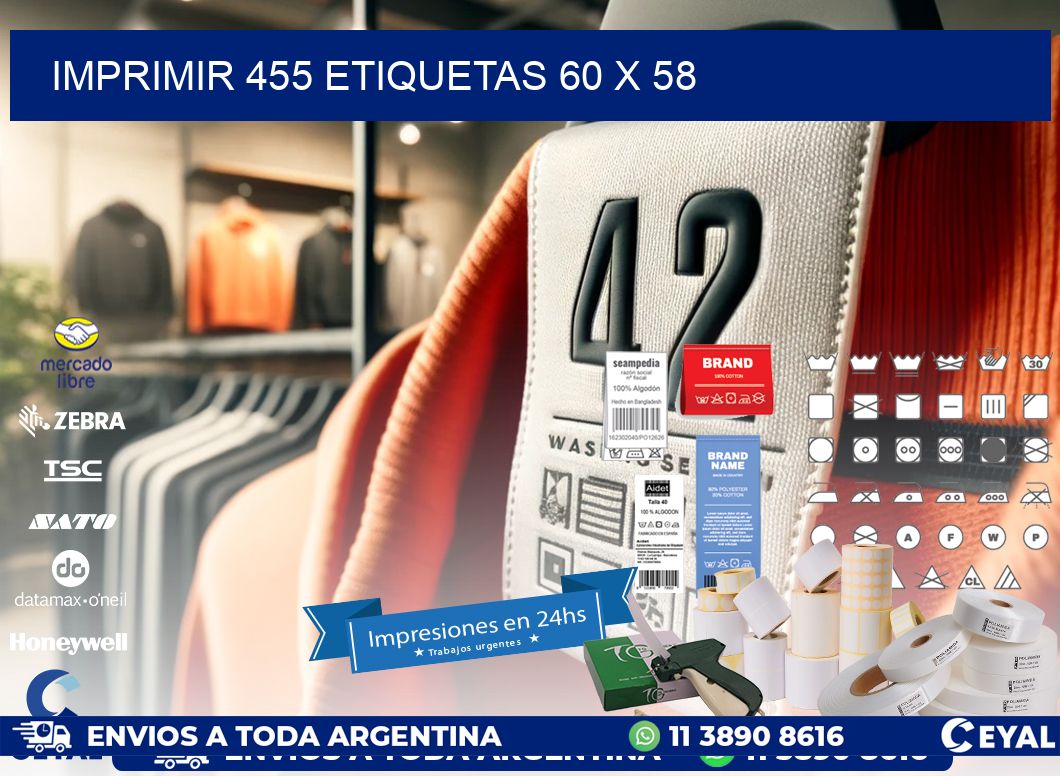 IMPRIMIR 455 ETIQUETAS 60 x 58
