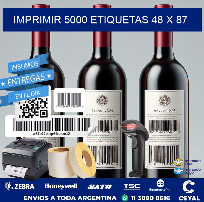 IMPRIMIR 5000 ETIQUETAS 48 x 87