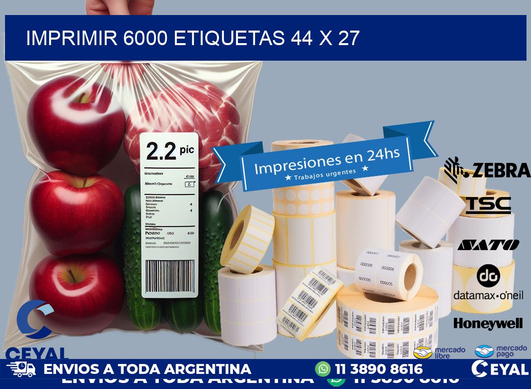 IMPRIMIR 6000 ETIQUETAS 44 x 27
