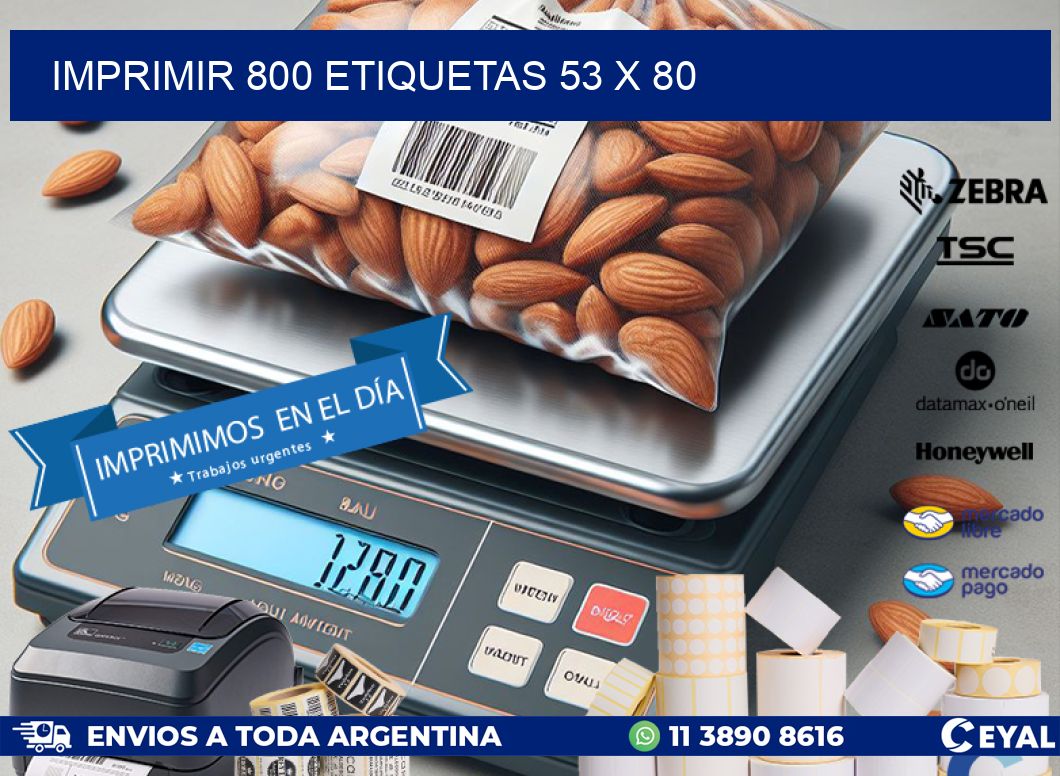 IMPRIMIR 800 ETIQUETAS 53 x 80