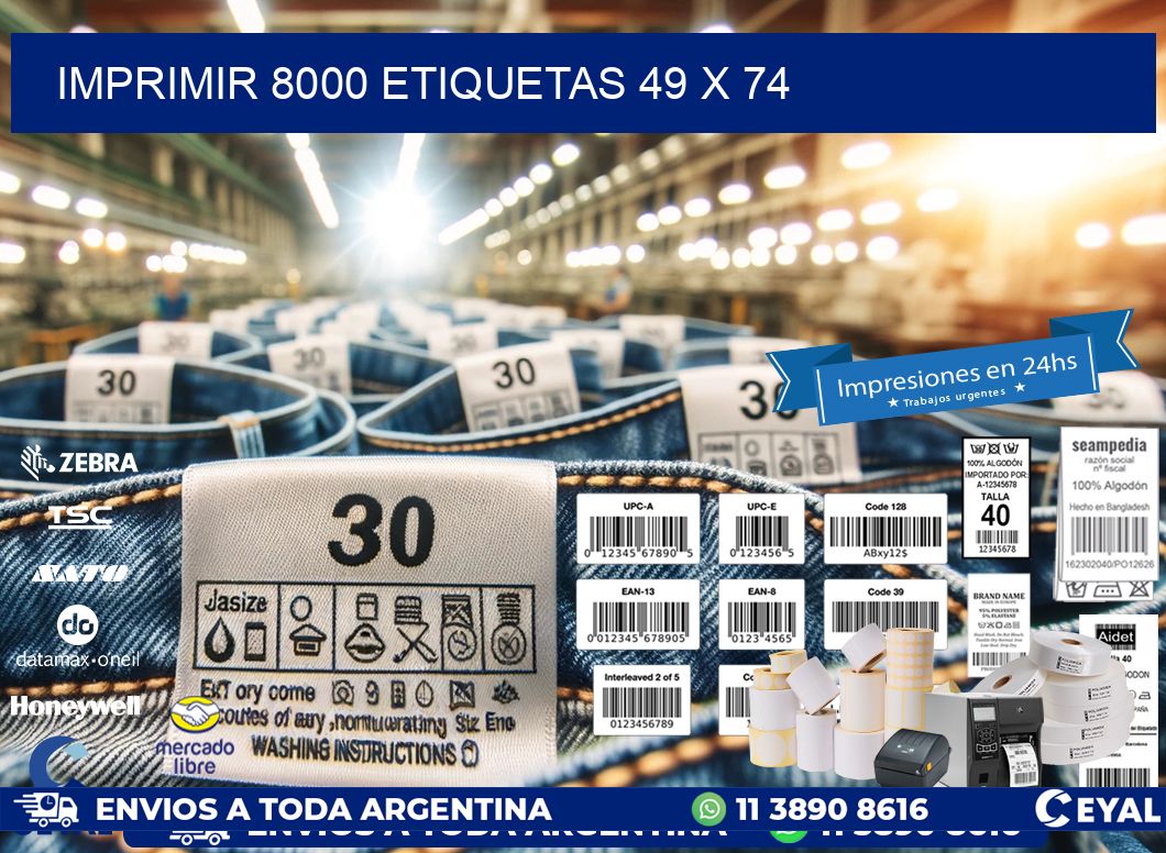 IMPRIMIR 8000 ETIQUETAS 49 x 74