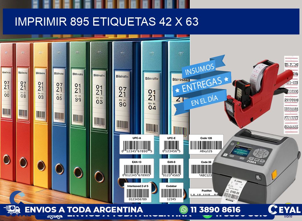 IMPRIMIR 895 ETIQUETAS 42 x 63