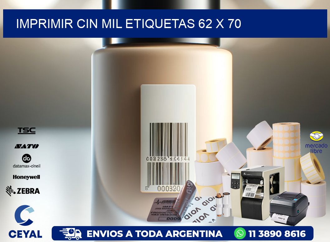 IMPRIMIR CIN MIL ETIQUETAS 62 x 70