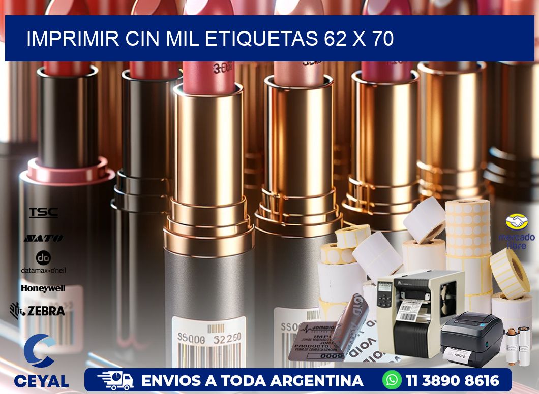 IMPRIMIR CIN MIL ETIQUETAS 62 x 70