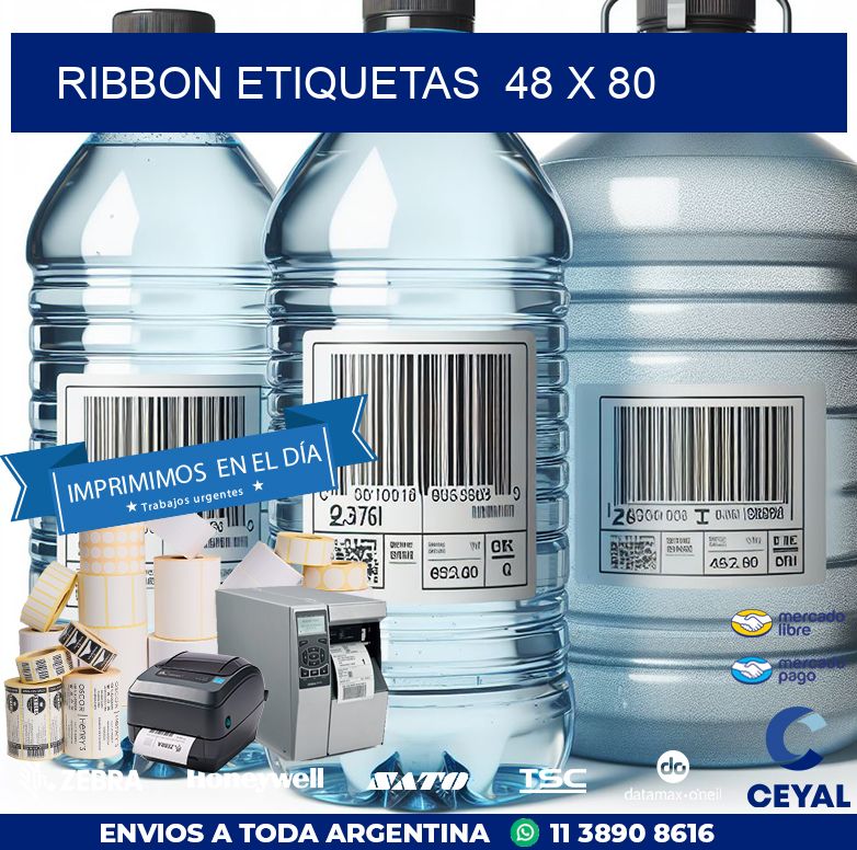 RIBBON ETIQUETAS  48 x 80