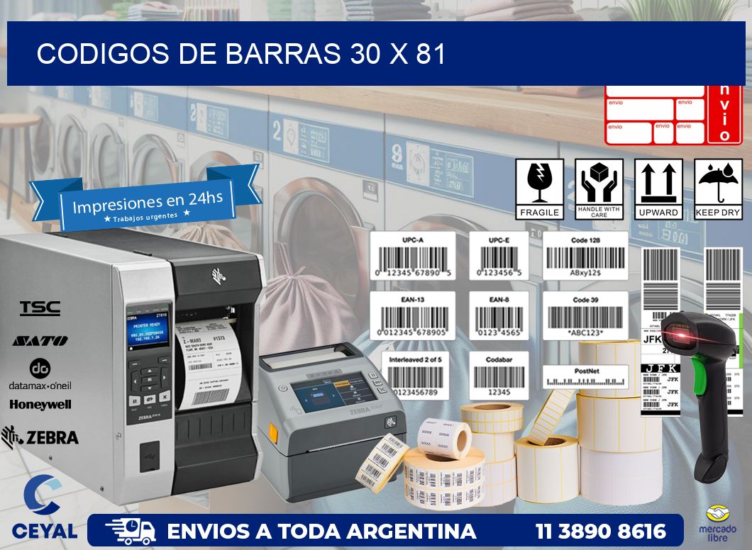 codigos de barras 30 x 81