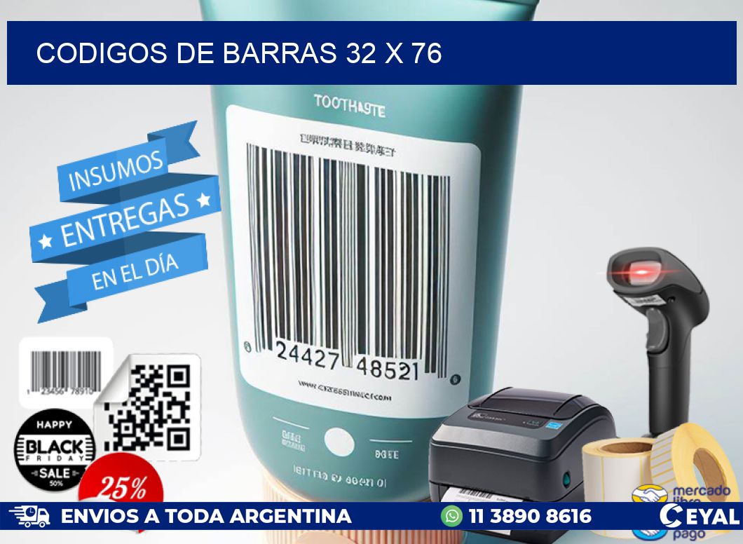 codigos de barras 32 x 76