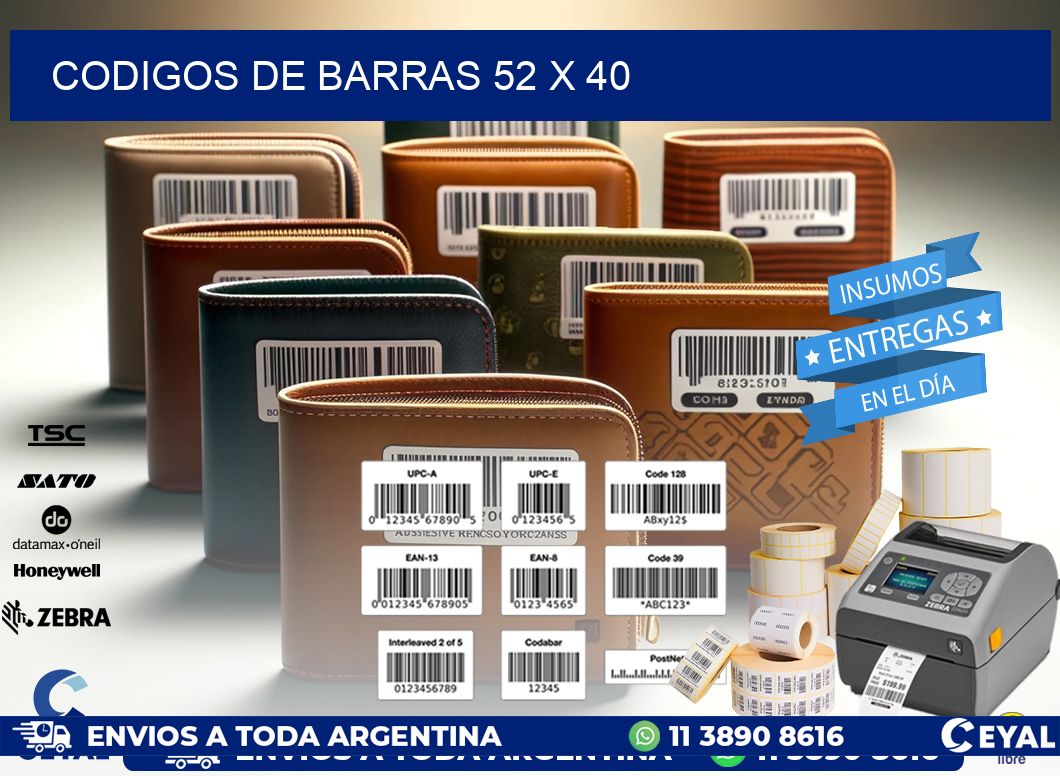 codigos de barras 52 x 40