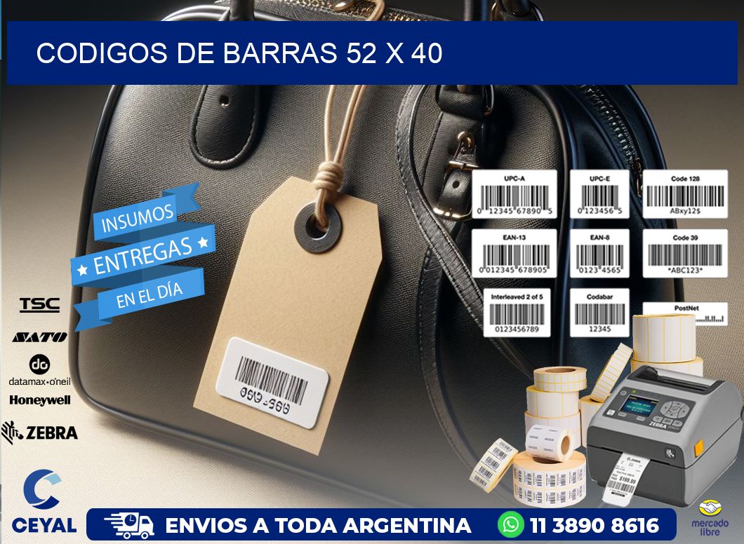 codigos de barras 52 x 40