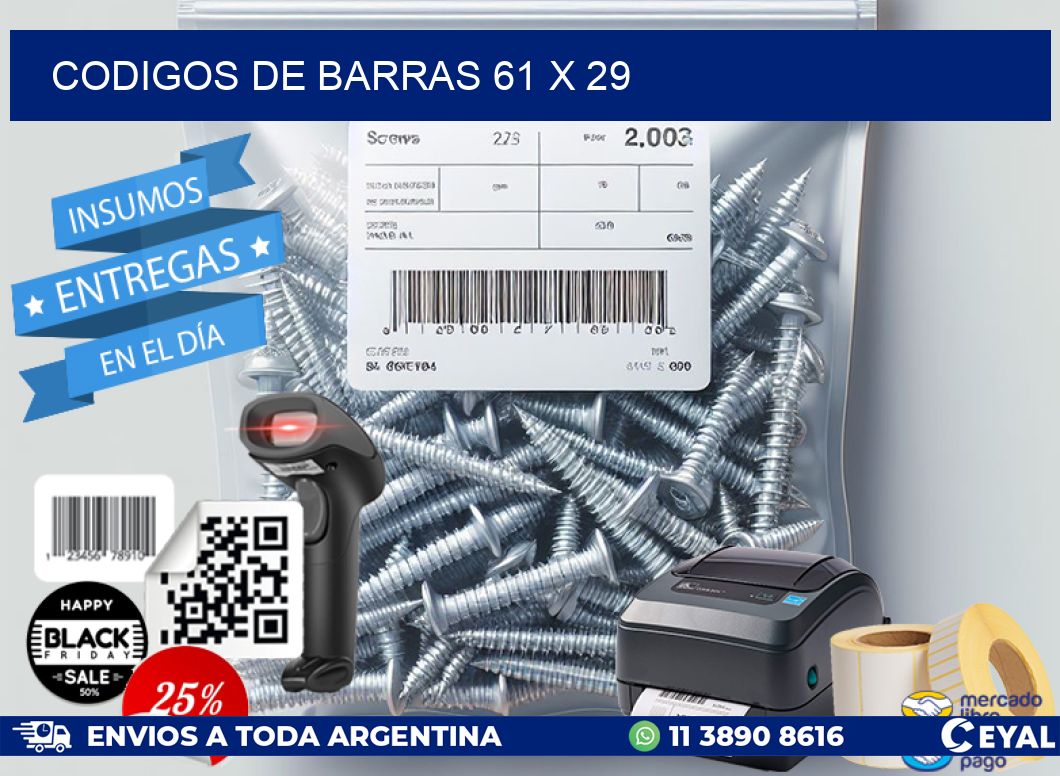 codigos de barras 61 x 29