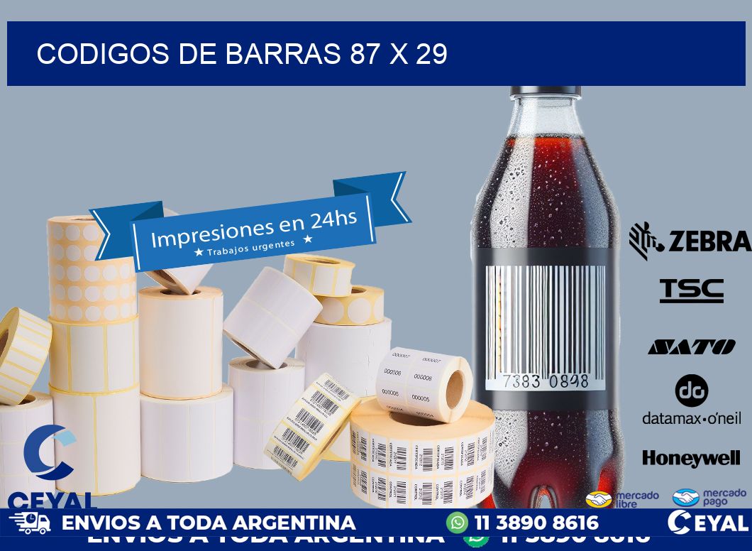 codigos de barras 87 x 29