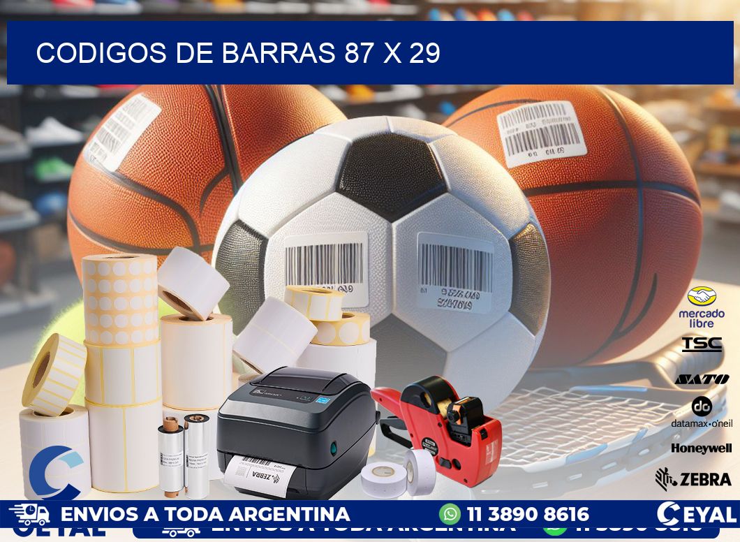 codigos de barras 87 x 29