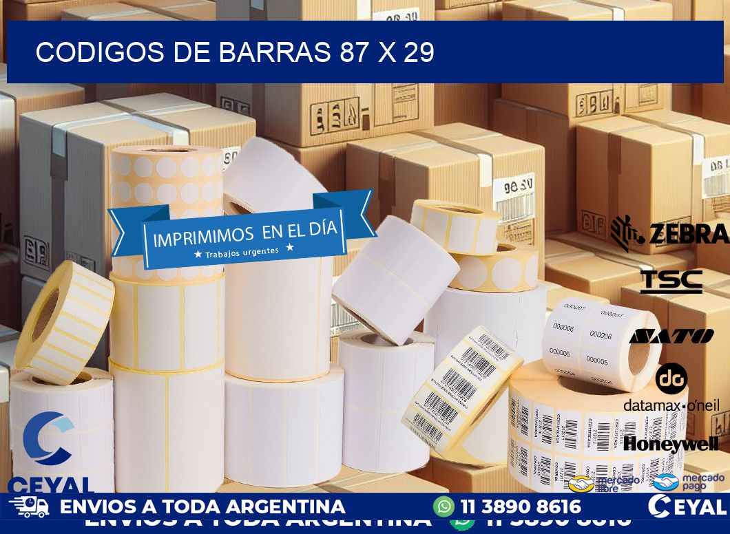 codigos de barras 87 x 29