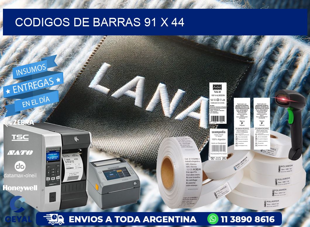 codigos de barras 91 x 44