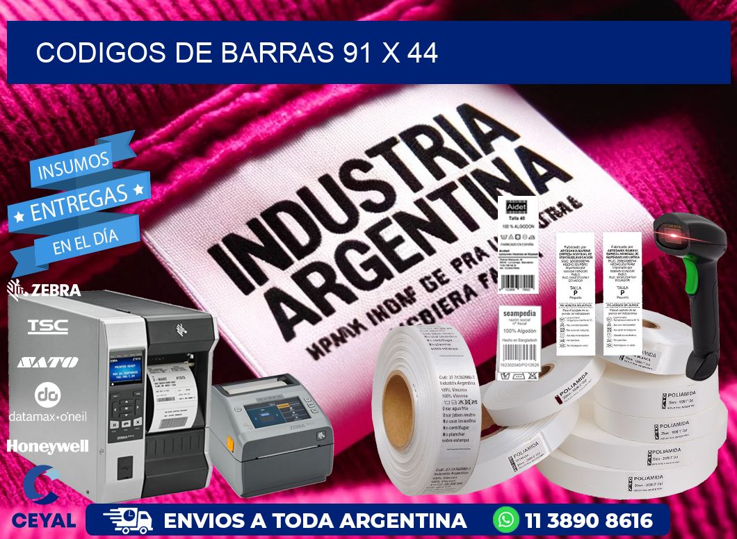 codigos de barras 91 x 44