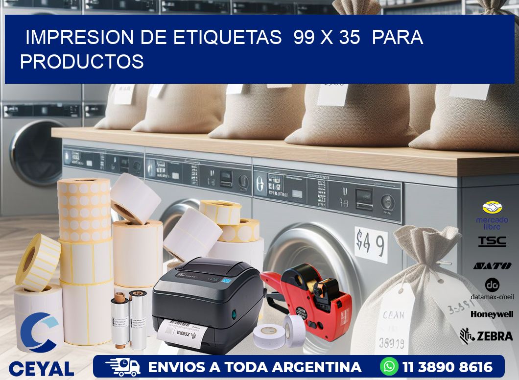impresion de etiquetas  99 x 35  para productos