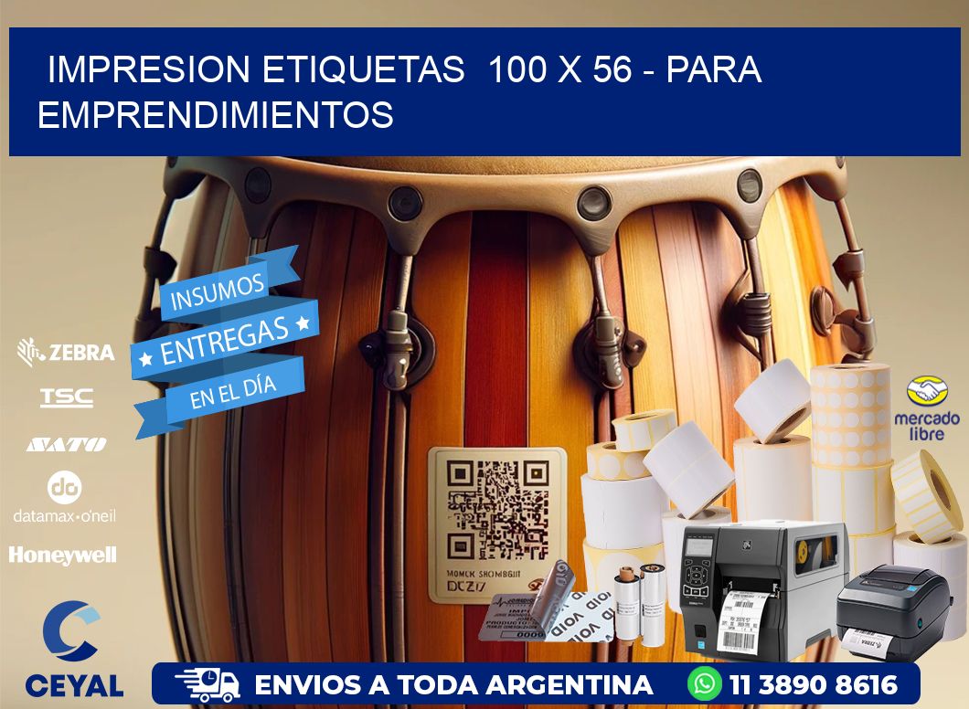 impresion etiquetas 100 x 56 - para emprendimientos