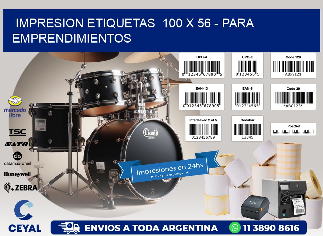 impresion etiquetas 100 x 56 - para emprendimientos