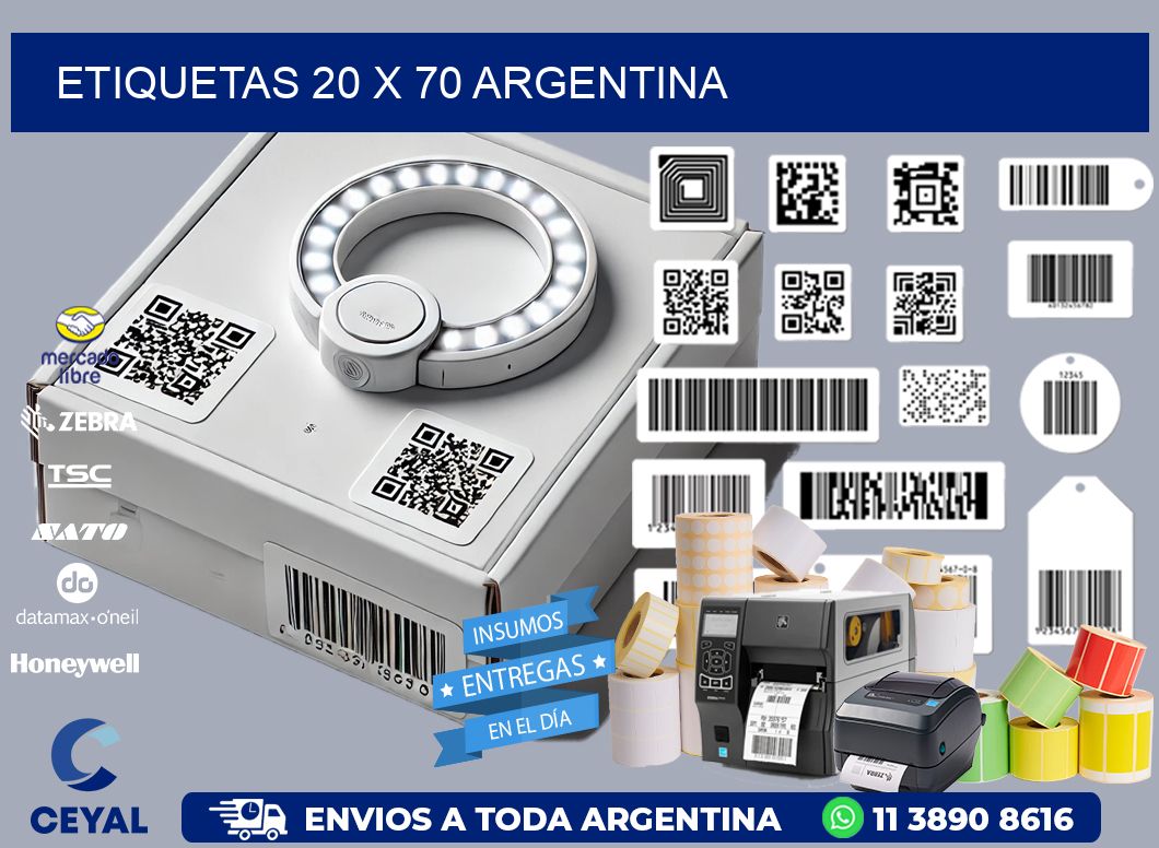 ETIQUETAS 20 x 70 ARGENTINA